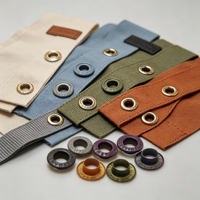 Œillets métalliques écologiques personnalisés avec logo imprimé, bleu vif brillant, pour manteaux, sacs, rideaux, vêtements et accessoires de quincaillerie