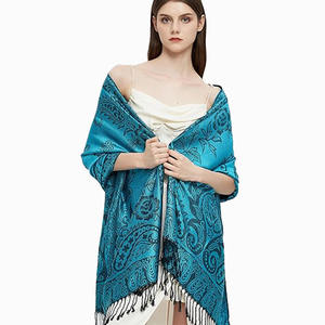 Paisley Pashmina Sciarpa floreale avvolgente reversibile scialle Voile per l'autunno damigella d'onore abito da sera inverno caldo grande sciarpa - Product Image 6