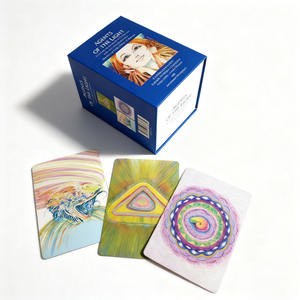 Jeu de cartes <span class=keywords><strong>Oracle</strong></span> dans une boîte magnétique verte avec guide pour débutants Impression 350 g/m² Papier d'art Feuille d'or Cartes de tarot à bords dorés - Product Image 3