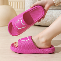 Claquettes d'été confortables et légères en EVA à motifs animaux pour la maison et la salle de bain, antidérapantes, à bout ouvert, vente en gros
