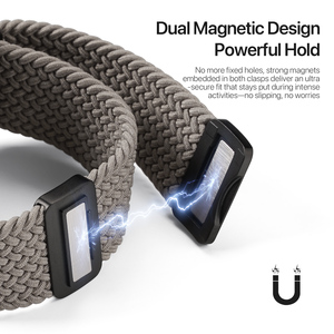 Bracelet de montre élastique tissé en nylon, adapté à la montre Apple, bracelet de montre de sport à boucle magnétique, bracelet de montre intelligente - Product Image 5
