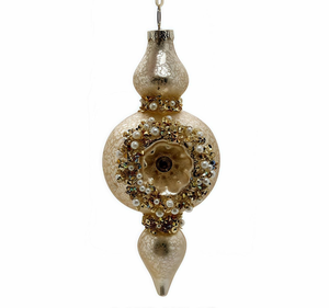 Collection <span class=keywords><strong>d</strong></span>'ornements artisanaux en or <span class=keywords><strong>champagne</strong></span> avec des finitions à plusieurs niveaux et des boules de Noël ornées de cristaux en forme <span class=keywords><strong>d</strong></span>'étoile pour l'arbre de Noël - Product Image 1