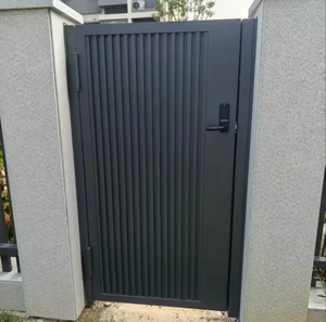 أبواب أمان محورية حديثة للمداخل السكنية، بوابات رئيسية خارجية عالية الجودة من الألمنيوم للمنازل، أوتوماتيكية للفنادق - Product Image 4