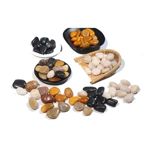 Mixed Colors Polished Pebble Stones for Hotel Decoration Design