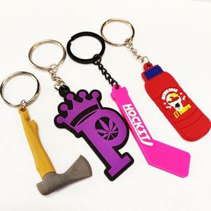 High-quality Custom Souvenir Gift Key Cover 2D 3D Soft PVC Rubber Keychain Car Key Cover - Product Image 4