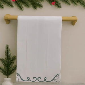 Blue Line Linen Guest <b>Towel</b>, Minimalist Striped Decorative <b>Hand</b> <b>Towel</b>, Linen Cotton Blend, Soft Absorbent Bathroom <b>Kitchen</b> <b>Towel</b> - Product Image 1