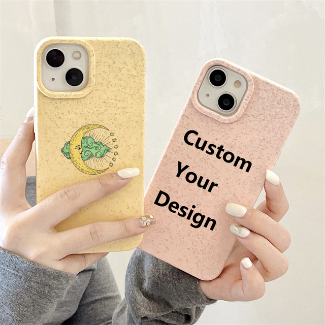 Custom Cell Cases Compostable Wheat Straw Eco Friendly Smartphone case for iPhone 16 Pro Max for iPhone 16 17 17 Pro
