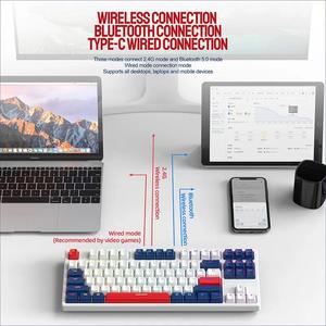 K87 Optical <b>USB</b> Mechanical <b>Keyboard</b> Swappable KeyCaps Hot-Swap RGB Wired Anti-Ghosting 87 Keys Gaming Multimedia K87 <b>Keyboard</b> - Product Image 2
