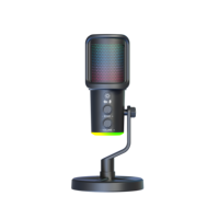 Nouveau microphone de jeu de bureau cardioïde SU9 RGB USB-C 16 mm avec réduction du bruit et écho pour PC, ordinateur portable, téléphone portable et diffusion en direct