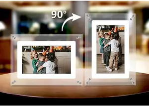 AMABOO OEM 5 710.1インチNftアートアクリルデジタルフォトフレームLcd再生スクリーンデジタルビデオフレームフォトフレームデジタル