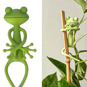 Attache-câble réglable en plastique en forme de grenouille, réutilisable, pour plantes de jardin, vignes, fleurs et légumes, support de tiges, usage domestique, vente en gros - Product Image 1