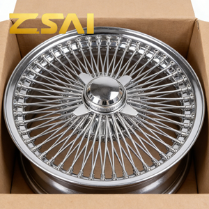 Rines de Lujo Cromados de 15x6, 16x5, 20x8, 16, 15, 17, 18, 19, 20, 22 Pulgadas con 54, <span class=keywords><strong>60</strong></span>, 72 Radios y Diseño Cruzado para <span class=keywords><strong>JAGUAR</strong></span> - Product Image 5