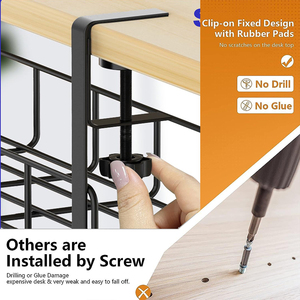 <span class=keywords><strong>Organizzatore</strong></span> per <span class=keywords><strong>Cavi</strong></span> Sotto Scrivania Senza Foratura, Vassoio Portacavi per Scrivania Regolabile in Altezza, per Ufficio e Casa - Product Image 3