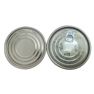 TFS #300 #307 #401 Food Grade Top Easy Open Ends Tinplate Bottom Cover Tin Lids For Fish Meat Tomato Paste Food Cans