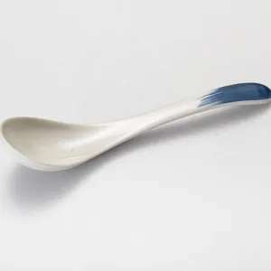 Wholesale Long Handle Plastic Blue Serving Melamine Spoons