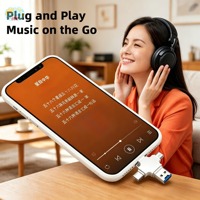 Adaptateur OTG 4 en 1 USB3.0/Type-C/Micro/iOS Lecteur de carte TF Compatible avec les téléphones et les tablettes Adaptateur externe pour ordinateurs portables Universel