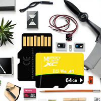 Carte Mini TF SD 128 Mo-256 Go en plastique A1 V10, vitesse Flash, bleue/noire, pour appareil photo, GPS, MP3, DVR, téléphone
