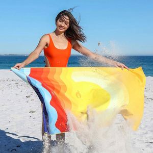Custom Logo Rectangle Sand Free <b>Beach</b> <b>Towel</b> Quick Dry <b>Microfiber</b> <b>Towels</b> for Outdoor Promotional Events - Product Image 2