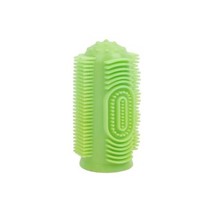 Brosse à dents de luxe en silicone pour animaux de compagnie, brosse à dents souple 360° pour le nettoyage buccal des chiens, en stock - Product Image 5