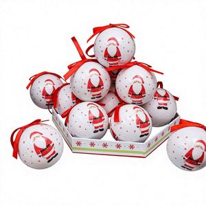 Fournitures de boules décoratives de Noël transfrontalières, ensemble de pendentifs Père Noël peints en mousse autocollante de 75 mm, modèle 75 281L, cadeau personnel - Product Image 1
