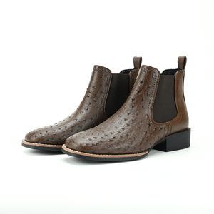 Stivali Chelsea da Uomo in Pelle di Coccodrillo, Stivali Neri a Punta alla Moda, <span class=keywords><strong>Scarpe</strong></span> Eleganti in PU Slip-on <span class=keywords><strong>per</strong></span> Business - Product Image 3