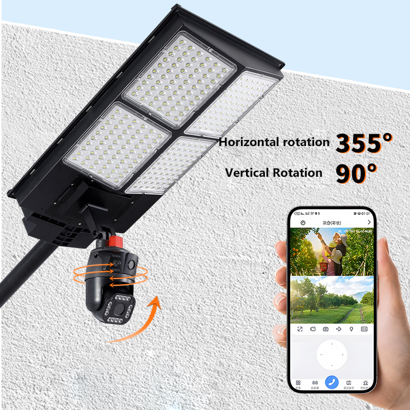 800 Вт беспроводной солнечный уличный фонарь CCTV с 4G WiFi и 4MP камерой наружный мониторинг лампы ведущее в мире приложение B2B