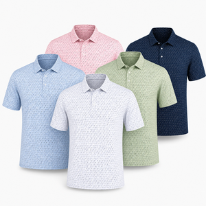 Polo de Golf Personalizado con Microimpresión Blanca para Hombre, de Alto Rendimiento, Secado Rápido, Transpirable, Elástico en 4 Direcciones, OEM, ODM, Marca Privada - Product Image 2