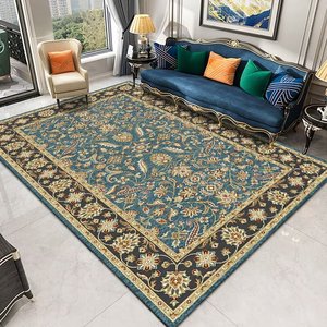Rutschfester TPR Großer Wohnzimmerteppich Persischer Europäischer Stil Samt Kurzflor Polyesterteppich Maschinenwaschbar Maschinengefertigt - Product Image 2