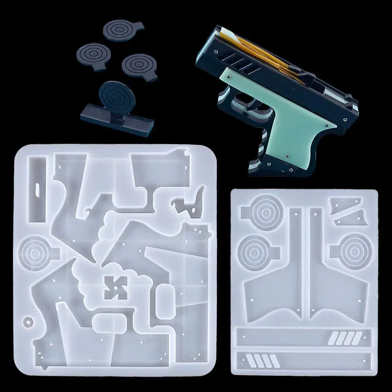 Vroege Riser Gun 3D Pistool Epoxyhars Siliconen Mal Diy Handleiding Montage Kan Schieten Elastiekjes Beste Ambachten En Handgemaakte geschenken