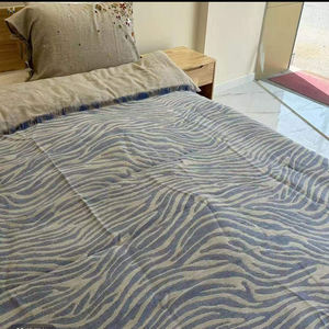 Couverture Jacquard à Rayures Écossaises, Simple et Personnalisable, Couleur Lin, pour Toutes Saisons, pour la Maison - Product Image 1