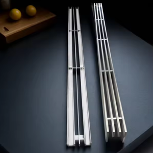 Drains linéaires modernes en acier inoxydable pour drainage résidentiel et jardinage, canaux en U, caniveaux de drainage - Product Image 4