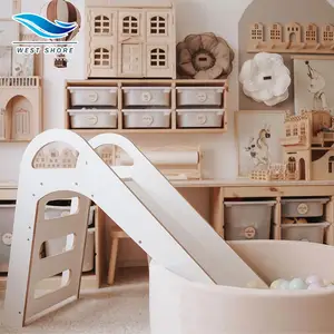 Glissière de jeux intérieure pliante en bois de hêtre Montessori, jouets d'escalade pour le salon et la chambre des enfants