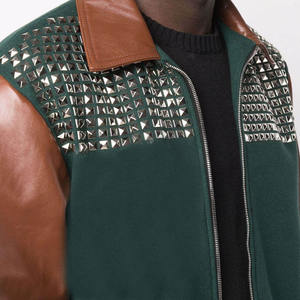 Blouson Bomber en Coton Respirant pour Homme, Col Montant, Logo Frontal, Grande Taille, Printemps, Vente en Gros - Product Image 4