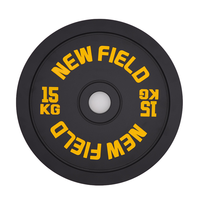 Plaques de poids professionnelles Powerlifting en acier calibré avec surface de revêtement en poudre noire pour organisateur de compétition de gymnastique