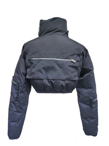 Giacca Invernale Nera da <span class=keywords><strong>Donna</strong></span> con Design Multi-tasca alla Moda - Product Image 2