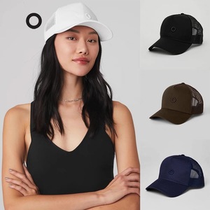 Cappellino da Baseball Regolabile a 6 Pannelli in Tulle Traspirante con Lettera AO Ricamata per Donne, Sport all'Aperto e Corsa - Product Image 2