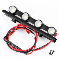 Lumière de toit brillante, 4 lampes LED pour voiture RC 1/18, pièces en plastique durable