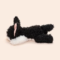Peluche chat noir et blanc, jouet en peluche doux, poupée en fourrure bouclée, cadeau d'anniversaire, cadeau de fête
