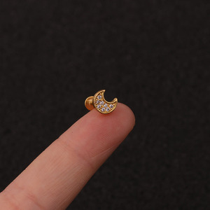 ROXI Zircon Lip Studs Fashion Flower butterfly Lip Shape Ear Studs Stainless Steel Piercing Jewelry - Product Image 6