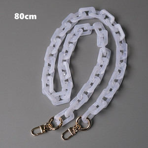ZONESIN catene <span class=keywords><strong>trasparenti</strong></span> personalizzate di alta qualità cinturino a catena per borsa in resina acrilica di colore bianco per borsa a tracolla - Product Image 5