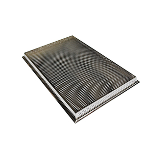 Bandeja perforada de acero inoxidable de grado alimenticio de <span class=keywords><strong>60x40</strong></span> cm, personalizada, <span class=keywords><strong>para</strong></span> hornear y secar alimentos. - Product Image 6