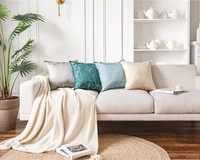 Housse de coussin jacquard métallique de luxe populaire pour la maison et l'hôtel, décoration intérieure, vente en gros