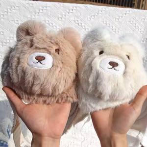 Conejito de peluche de tiro bajo de dibujos animados liso teñido pequeño pecho recogido Sexy transpirable correas ajustadas sin alambre conjunto de sujetador y Bikini de nailon - Product Image 2