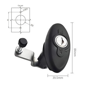 Tuxin एंटी-चोरी कॉम्पैक्ट आरवी लॉक कुंजी संचालित नायलॉन प्लास्टिक केबिन डोर लॉक आरवी के लिए लॉक - Product Image 4