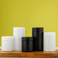 Bouteille en verre noire de luxe 120 ml 150 ml pour emballage de gommes, capsules à base de plantes, compléments alimentaires, vitamines et pilules