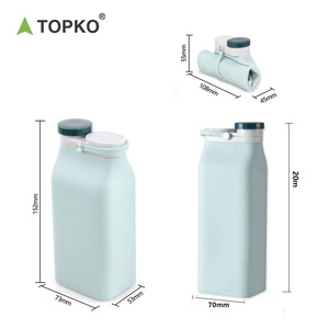 Gobelet d'eau pliable en silicone souple de haute qualité TOPKO pour enfants, 600 ml, bouteille d'eau de sport pliable en silicone - Product Image 1