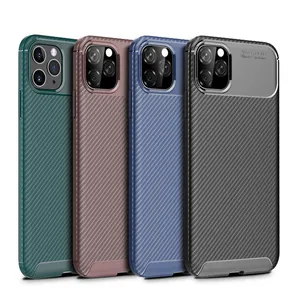 Armor Phone Case For iPhone 14 Pro Max Anti-Fingerprint Beetle Carbon Fiber Shockproof TPU Case For iPhone 11 Pro Max