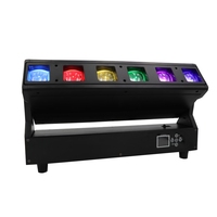 Barre lumineuse murale STSLITE LED 6x40W RGBW 4-en-1 avec zoom et wash pour fêtes, concerts et événements dorés