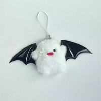 Porte-clés en peluche fantôme démon mignon et effrayant, jouet en peluche monstre mignon, breloque de téléphone, breloque amusante pour sac à dos de couple, pendentif porte-clés, cadeau