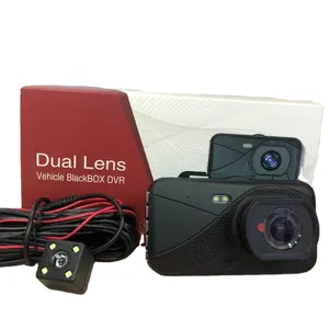 Full Hd 1080p 170 Degree 4 Inch Drive Recorder Blackbox Dvr Car Camcorder Dash Camera Gt900 Front And Rear View Dash cam